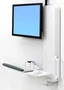 Ergotron 61-081-062 Soporte para Monitor de Pared, 61 cm (24"), Ajuste de Altura Ergonómico, Color Blanco