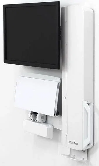 Ergotron 61-081-062 Soporte para Monitor de Pared, 61 cm (24"), Ajuste de Altura Ergonómico, Color Blanco