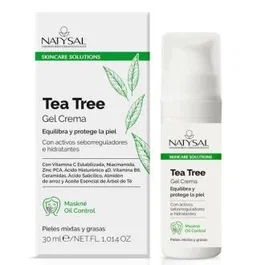 Natysal Árbol del Té Gel-Crema Hidratante 50 ml - Piel Grasa e Imperfecciones