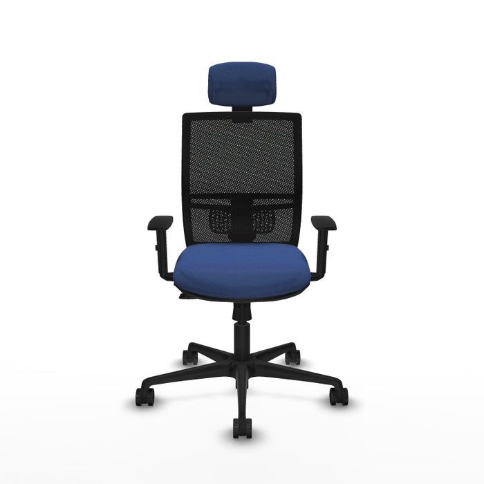 PIQUERAS Y CRESPO Silla de oficina Yunquera con mecanismo Sincro/Traslack Azul marino