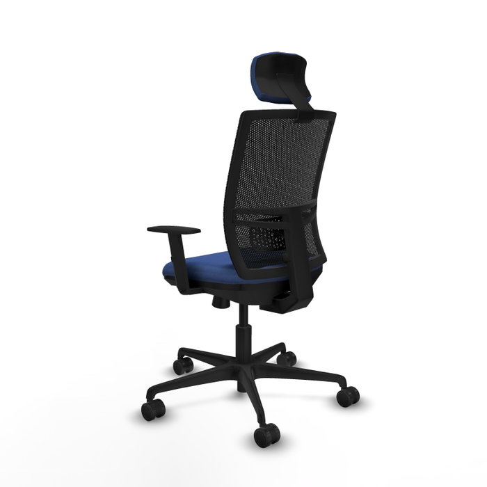 PIQUERAS Y CRESPO Silla de oficina Yunquera con mecanismo Sincro/Traslack Azul marino