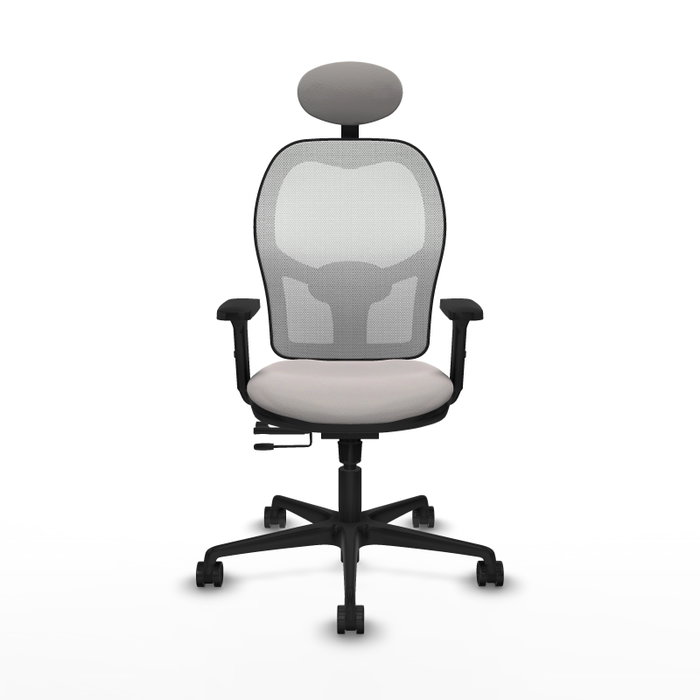 PIQUERAS Y CRESPO Silla de oficina Jorquera con mecanismo Sincro/Traslack y tapizado blanco