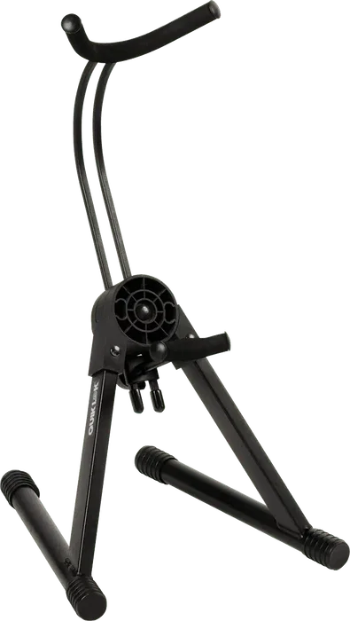 QUIKLOK Soporte Saxo Alto/Tenor Ajustable A36 para Suelo, Plegable, Negro