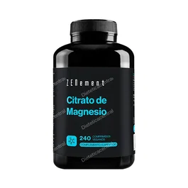 ZENEMENT Citrato De Magnesio 240 Comp. Apoya Músculos y Sistema Nervioso, Reduce Cansancio y Fatiga, Apto Veganos