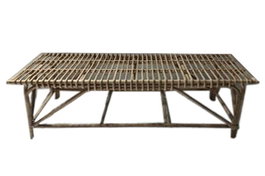 DKD Home Decor Descalzadora Mimbre Natural 130x46x47