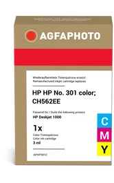 Agfa Photo Cartucho de tinta compatible HP 301 varios colores ~165 páginas