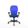 PIQUERAS Y CRESPO Silla de oficina Jorquera, Similpiel Azul