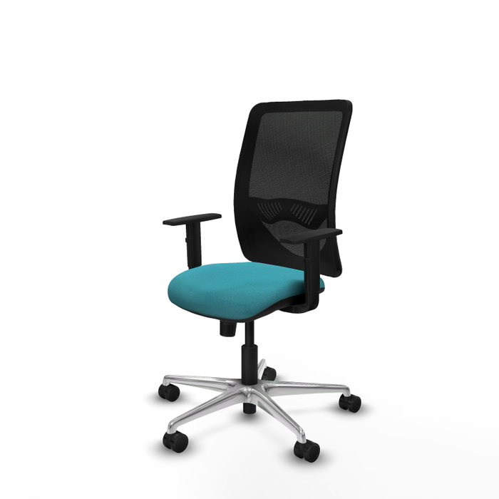 PIQUERAS Y CRESPO Silla de oficina Zulema Turquesa y Negro