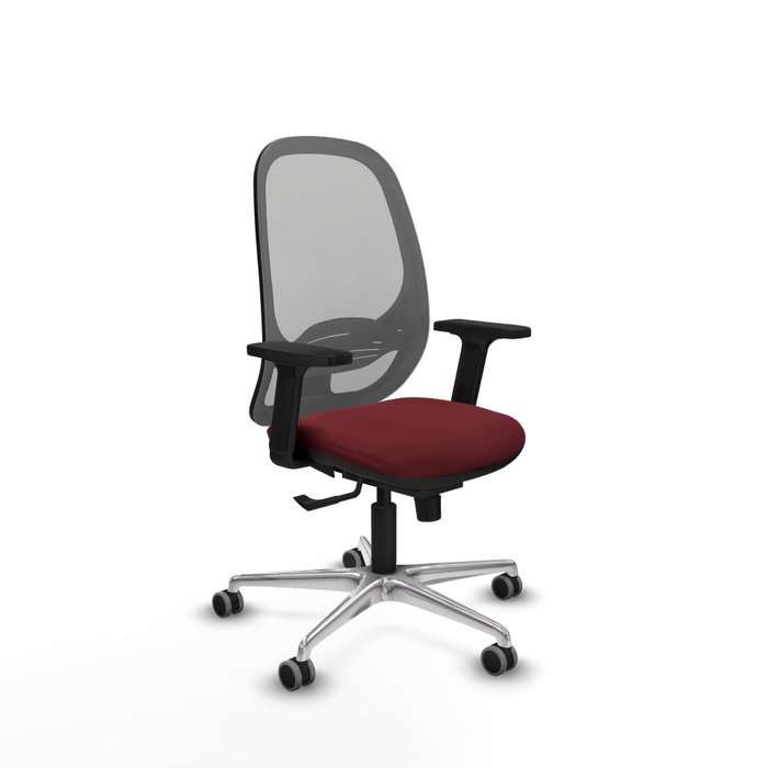PIQUERAS Y CRESPO Silla de oficina Cilanco con mecanismo Sincro, Granate y Gris PIQUERAS Y CRESPO Silla de oficina Cilanco con mecanismo Sincro, Granate y Gris