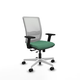 PIQUERAS Y CRESPO Silla de oficina Haches Verde Esmeralda y Blanco
