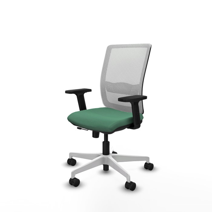 PIQUERAS Y CRESPO Silla de oficina Haches Verde Esmeralda y Blanco
