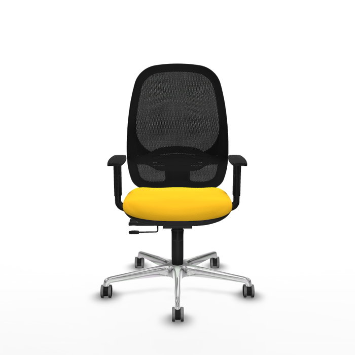 PIQUERAS Y CRESPO Silla de oficina Cilanco con mecanismo Sincro/Traslack, Amarillo y Negro PIQUERAS Y CRESPO Silla de oficina Cilanco con mecanismo Sincro/Traslack, Amarillo y Negro