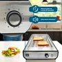 Grunkel TSP-INOX Tostadora Plana para 4 Rebanadas, Acero Inoxidable, 600W con Bandeja Recogemigas Extraíble y 6 Niveles de Tostado