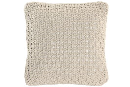 DKD Home Decor Cojín de Punto Acrílico Beige 45x45 cm (Pack de 2)