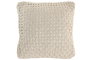 DKD Home Decor Cojín de Punto Acrílico Beige 45x45 cm (Pack de 2)