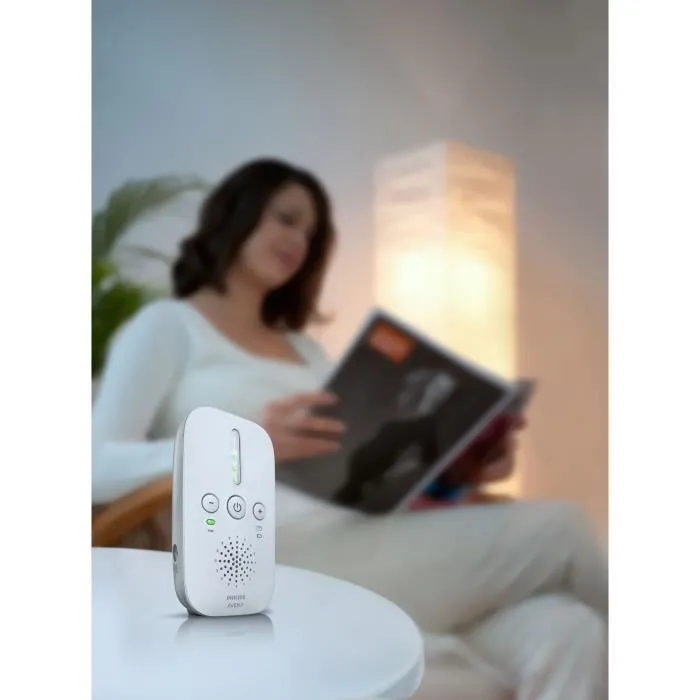 Philips Avent Babyphone DECT SCD502 / 26 - Batería o red eléctrica - Alcance 300 m - Función de luz nocturna