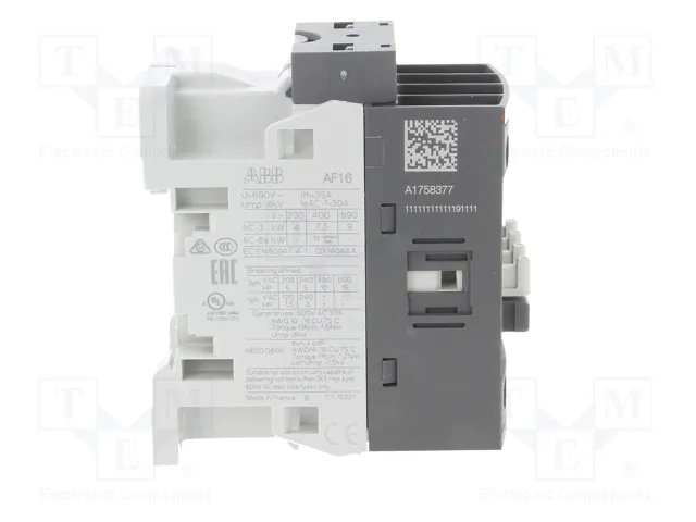 ABB AF Contactor 3-polar 16A NO x3 NC