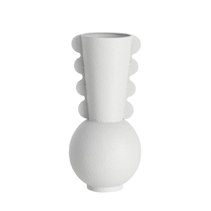 Jarrón Beige Metal 18 X 18 X 38,50 cm Jarrón Beige Metal 18 X 18 X 38,50 cm