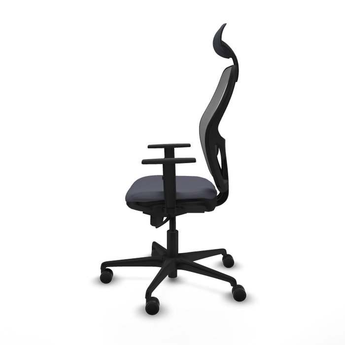 PIQUERAS Y CRESPO Silla de oficina Jorquera con mecanismo Sincro, Tela Gris oscuro y Malla Gris