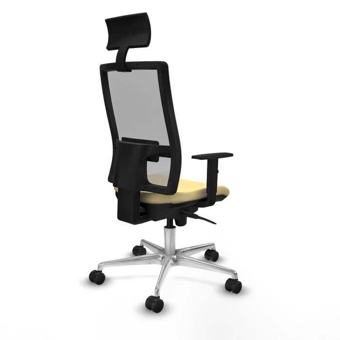 PIQUERAS Y CRESPO Silla de oficina Horna con mecanismo Sincro, Crema y Gris PIQUERAS Y CRESPO Silla de oficina Horna con mecanismo Sincro, Crema y Gris