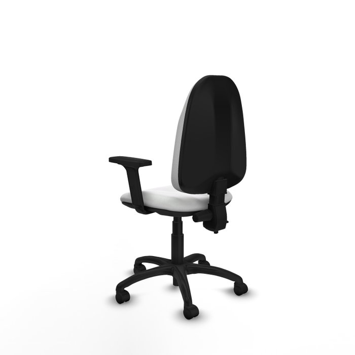 PIQUERAS Y CRESPO Silla de oficina Algarra Blanca con Brazos 2D
