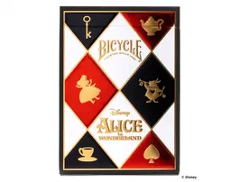 Bicycle Baraja de Cartas Alice in Wonderland Disney - Ideal para Poker, Magia y Coleccionismo