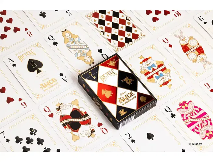 Bicycle Baraja de Cartas Alice in Wonderland Disney - Ideal para Poker, Magia y Coleccionismo