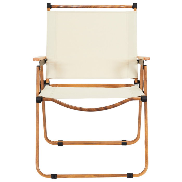 Home Deco Factory Silla Camping Mariposa Plegable para Exterior, Estructura Acero, Reposabrazos Madera, Tejido Poliéster, Beige, Soporta 110 kg Home Deco Factory Silla Camping Mariposa Plegable para Exterior, Estructura Acero, Reposabrazos Madera, Tejido Poliéster, Beige, Soporta 110 kg
