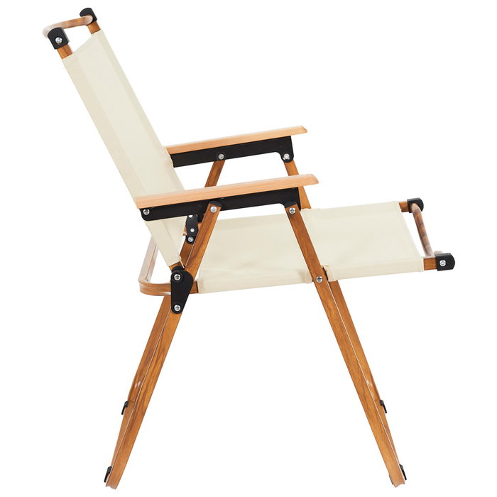 Home Deco Factory Silla Camping Mariposa Plegable para Exterior, Estructura Acero, Reposabrazos Madera, Tejido Poliéster, Beige, Soporta 110 kg Home Deco Factory Silla Camping Mariposa Plegable para Exterior, Estructura Acero, Reposabrazos Madera, Tejido Poliéster, Beige, Soporta 110 kg