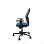 PIQUERAS Y CRESPO Silla de oficina Jorquera con mecanismo Sincro, brazos 3D y tela verde petróleo