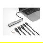 DELOCK Concentrador USB 6 Puertos 4x USB-A 2x USB-C, USB 3.2 Gen 1, Gris Aluminio