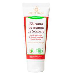 BALLOT-FLURIN Bálsamo De Manos De Socorro 75Ml Con Propóleo Blanco Y Negro, Miel Y Cera De Abeja Para Calmar, Hidratar Y Proteger Manos Frágiles