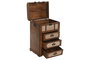 DKD Home Decor Cajonera Marron Beige Madera Poliester 3 cajones 35 x 71.5 x 45 cm