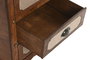 DKD Home Decor Cajonera Marron Beige Madera Poliester 3 cajones 35 x 71.5 x 45 cm