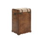 DKD Home Decor Cajonera de Madera y Poliéster con Acabado Borreguito Marrón y Beige