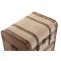 DKD Home Decor Cajonera de Madera y Poliéster con Acabado Borreguito Marrón y Beige