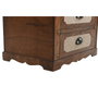 DKD Home Decor Cajonera de Madera y Poliéster con Acabado Borreguito Marrón y Beige