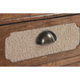 DKD Home Decor Cajonera de Madera y Poliéster con Acabado Borreguito Marrón y Beige