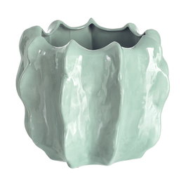 Macetero Turquesa Cerámica Decoración 35 X 35 X 34 cm