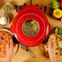 Cecotec Pizzera Eléctrica Mamma Mía Window 1200W ventana piedra acero rojo temporizador
