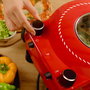 Cecotec Pizzera Eléctrica Mamma Mía Window 1200W ventana piedra acero rojo temporizador