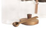DKD Home Decor Set de 3 Botes de Borosilicato de 700ml con Cuchara