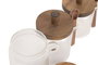 DKD Home Decor Set de 3 Botes de Borosilicato de 700ml con Cuchara