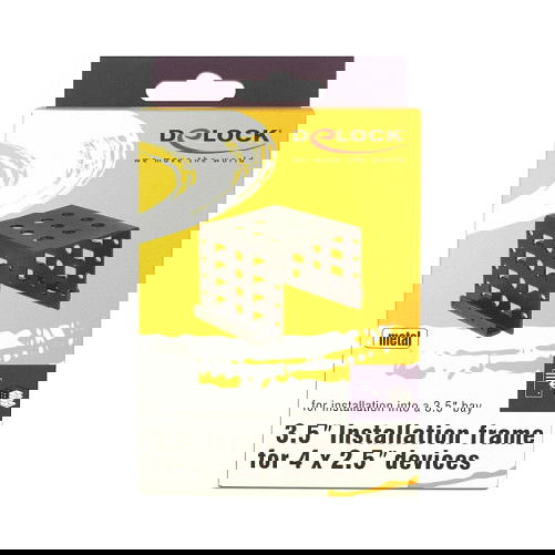 DeLOCK 18271 Carcasa para Disco Duro y SSD 2.5 Pulgadas, Externo, Negro, USB 3.0