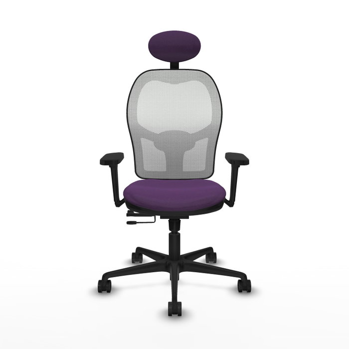 PIQUERAS Y CRESPO Silla de oficina Jorquera con mecanismo Sincro/Traslack, Morado y Blanco PIQUERAS Y CRESPO Silla de oficina Jorquera con mecanismo Sincro/Traslack, Morado y Blanco