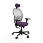 PIQUERAS Y CRESPO Silla de oficina Jorquera con mecanismo Sincro/Traslack, Morado y Blanco