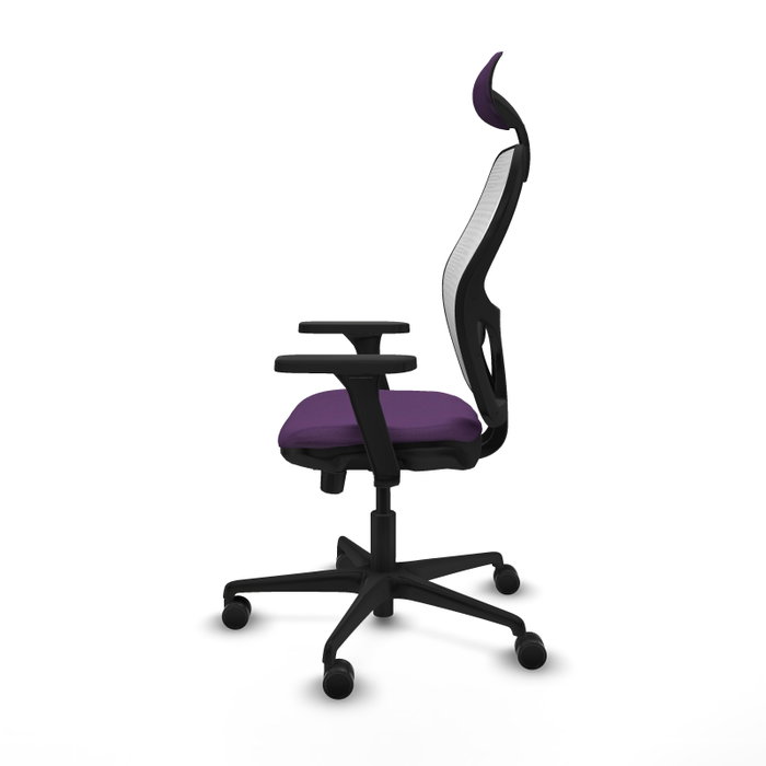 PIQUERAS Y CRESPO Silla de oficina Jorquera con mecanismo Sincro/Traslack, Morado y Blanco PIQUERAS Y CRESPO Silla de oficina Jorquera con mecanismo Sincro/Traslack, Morado y Blanco