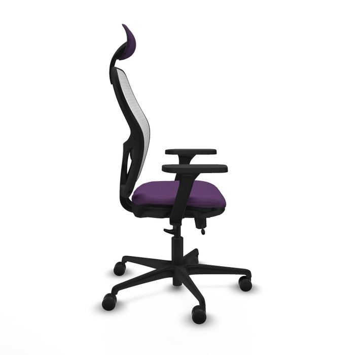 PIQUERAS Y CRESPO Silla de oficina Jorquera con mecanismo Sincro/Traslack, Morado y Blanco PIQUERAS Y CRESPO Silla de oficina Jorquera con mecanismo Sincro/Traslack, Morado y Blanco