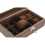 DKD Home Decor Joyero PU MDF 25X16,5X8,5 Marrón