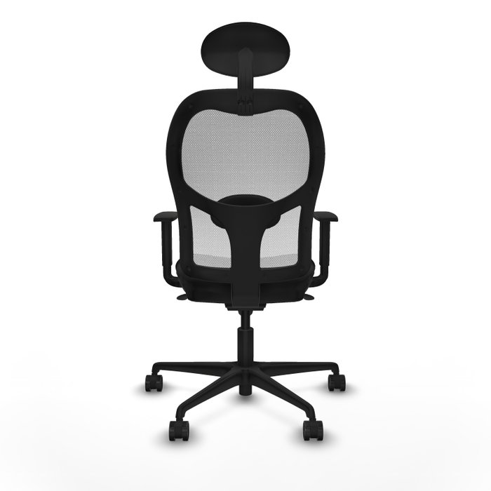 PIQUERAS Y CRESPO Silla de oficina Jorquera con mecanismo Sincro, similpiel negro y malla blanca